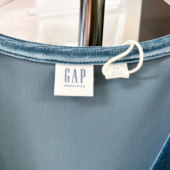 Maternity Velvet Faux-Wrap Dress - Picture 3 of 5